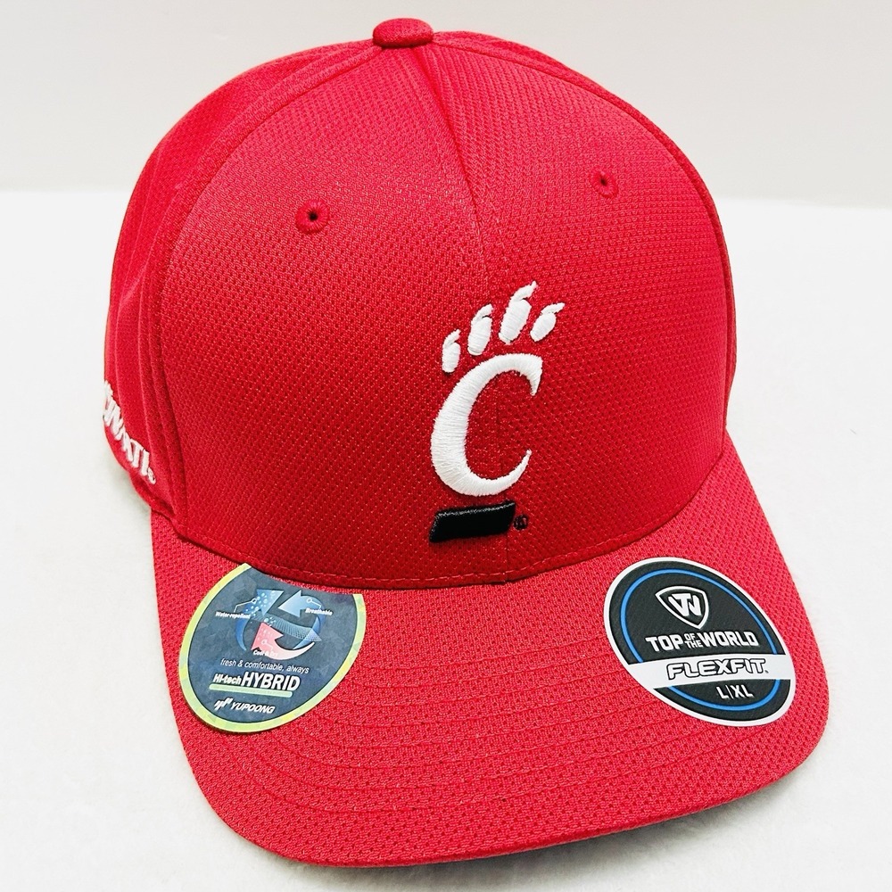 Top of the World Cincinnati Bearcats Reflex Hat Cap Stretch Flex L/XL Red NCAA